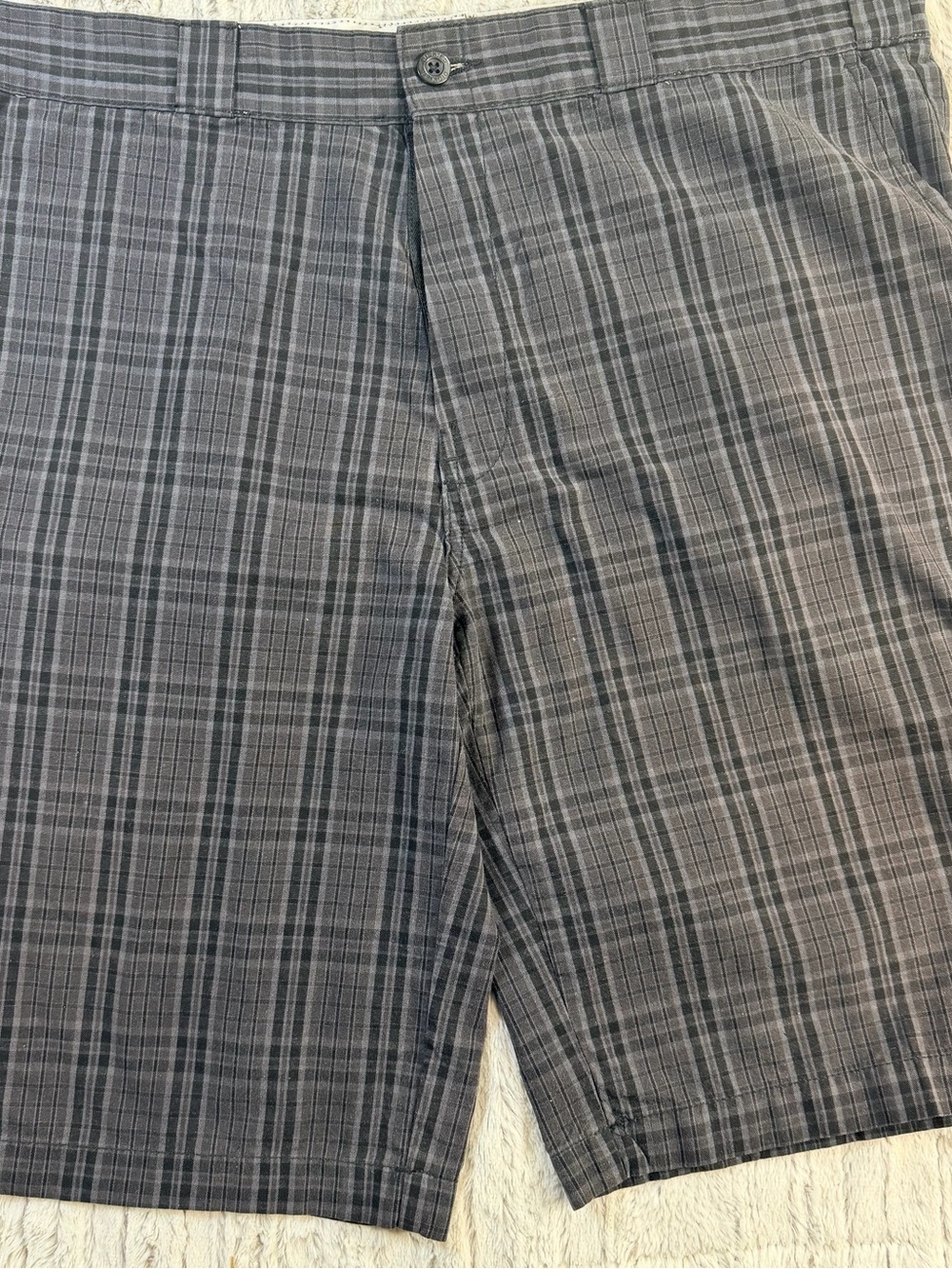 Dickies Men’s Gray Black Plaid Work Utility Shorts 42 Waist
